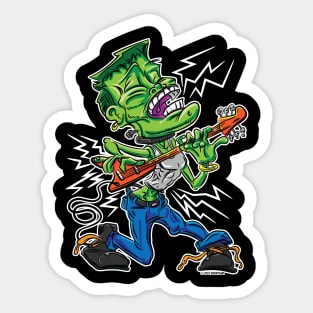 Frankenstein's Monster on Electric Guitar Sticker